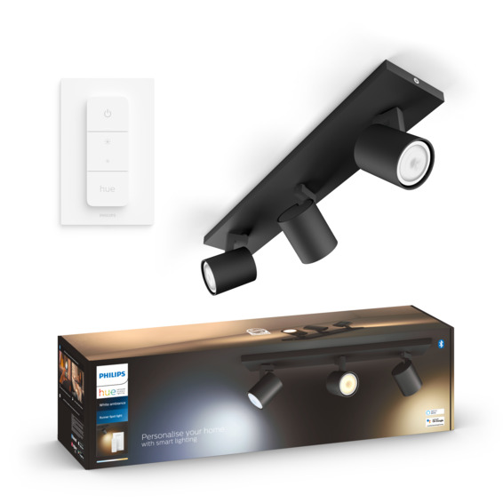 Philips Hue WA Runner Trippel Spot 3x4,2W Sort