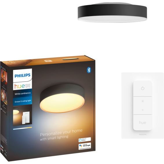 Philips Hue WA Enrave Small Taklampe Sort