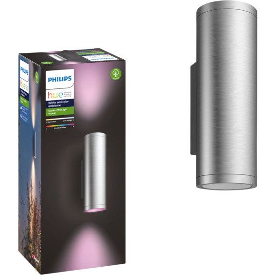 Philips Hue WCA Appear Vegglampe 2x8W Stål