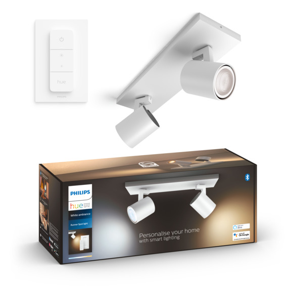 Philips Hue WA Runner Dobbel Spot 2x5W Hvit