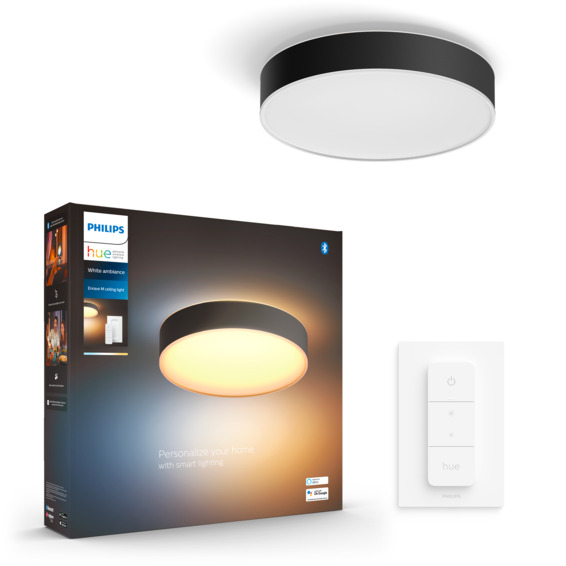 Philips Hue WA Enrave Medium Taklampe Sort