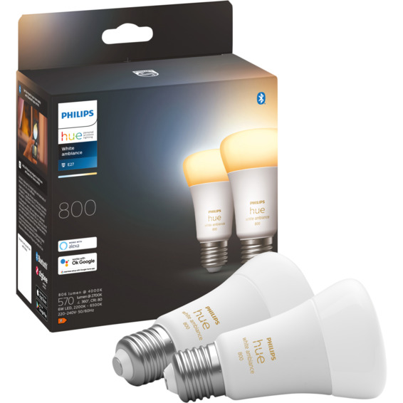 Philips Hue WA Lyskilde 6W A60 E27 2pk
