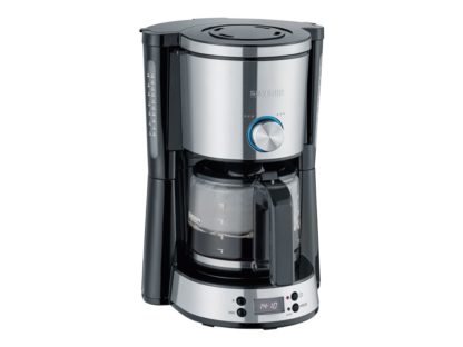 SEVERIN KA 4826 - Kaffemaskin - 10 kopper - børstet rustfritt stål / svart