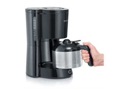 SEVERIN KA 4835 Type - Kaffemaskin - 8 kopper - børstet rustfritt stål / svart