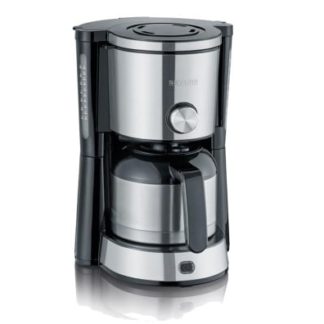 SEVERIN KA 4845 TypeSwitch - Kaffemaskin - 8 kopper - børstet rustfritt stål / svart