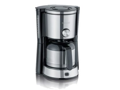 SEVERIN KA 4845 TypeSwitch - Kaffemaskin - 8 kopper - børstet rustfritt stål / svart