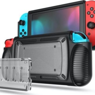 Alogy Protective case Alogy Crystal for Nintendo Switch black + case for 5 games universal