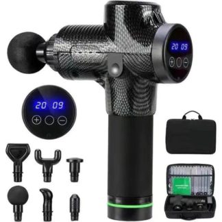 Massasjepistol Carbon med Touch-knapp og LED-display 30 posisjoner