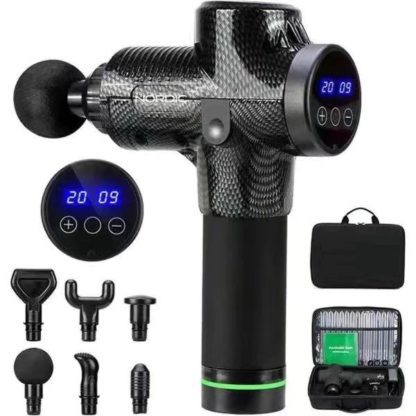 Massasjepistol Carbon med Touch-knapp og LED-display 30 posisjoner
