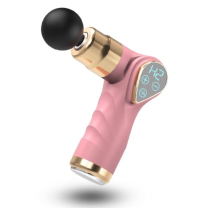 USB oppladbar sammenleggbar varm komprimering elektrisk massasjepistol - Rosa